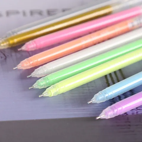 Colorful Gel Pen Candy Color Highlighter Marker 0.6mm Fine Point Pens For Student Study DIY Photo Album Journaling