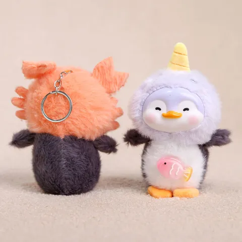 Carino Pinguino In Peluche Vinile Ciondolo Portachiavi Morbido Bambola Animale Borsa Appendere Ornamento Cartone Animato Giocattolo Regalo Di Festa