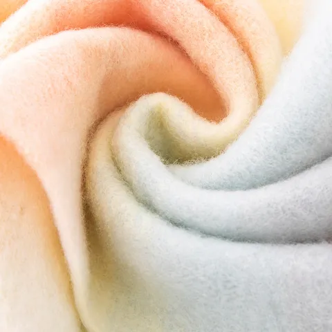 Bufanda de Lana Cálida de Invierno para Mujer Bloque de Color Degradado Borlas Chal Largo Suave Casual Moda