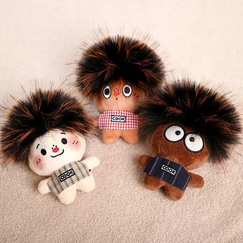 Creativo Divertente Brutto Carino Bambola di Peluche Capelli Afro Ciondolo Borsa Cartone Animato Peluche Giocattolo Portachiavi Regalo di Compleanno