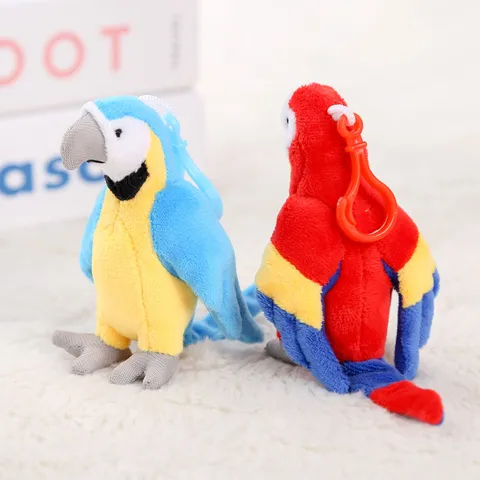 Cute Parrot Eagle Plush Toy Doll Animal Bird Pendant Soft Stuffed Toy Bag Hanging Ornament Kids Gift