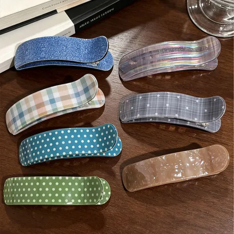 Women Acetate Hair Claw Clip Elegant Curved Hair Catch Barrette Daily Styling Hair Accessories Fashion Headwear