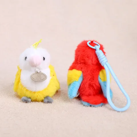 Carino Cartone Animato Uccello Peluche Giocattolo Ciondolo Animale Imbottito Passero Pappagallo Gufo Borsa Appendere Ornamento Kawaii Portachiavi in Peluche Regalo