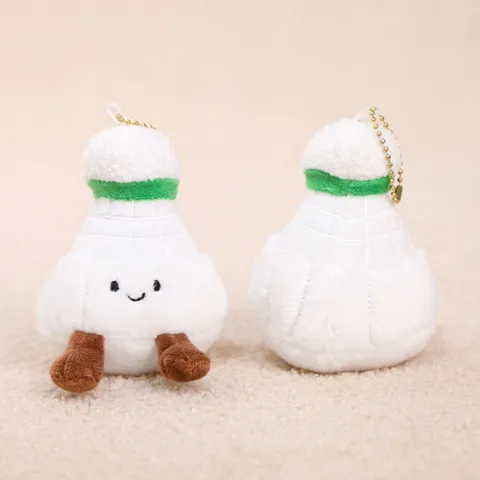 Cute Badminton Plush Toy Pendant Stuffed Sports Series Doll Keychain Soft Polyester Bag Hanging Ornament