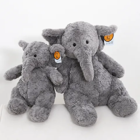 Lindo Simulación Elefante Peluche Juguete Animal de Peluche Suave Muñeca Bebé Durmiendo Compañero Muñeca Regalo de Cumpleaños para Niños
