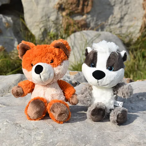 Carino Animale della Foresta Volpe Tasso del Miele Lontra Peluche Bambola di Peluche Morbido Cuscino per Animali per Regalo di Sonno della Ragazza
