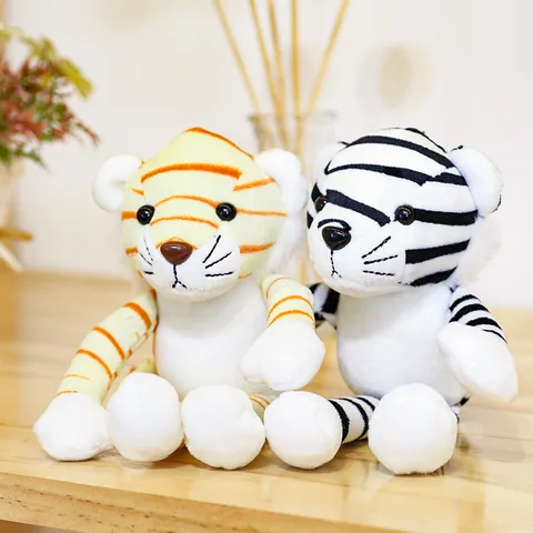 Niedliches Simulation Tiger Plüschtier Schlüsselanhänger Gestopftes Tier Puppe Rucksack Anhänger