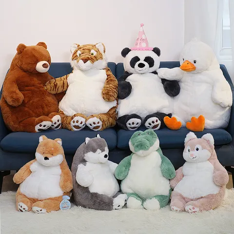 Süßes Faule Tier Plüschtier Weich Gestopft Bär Panda Tiger Dinosaurier Puppe Umarmungskissen Geburtstagsgeschenk Für Kinder