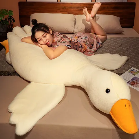 Peluche Oca Gigante Carino Morbido Animale Imbottito Cuscino Cigno Letto Sonno Bambola Kawaii Decorazione Casa Regalo per Bambini