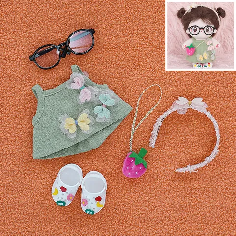 Bambola di Cotone Capelli Soffici Giocattolo di Peluche Carino Bambola di Personaggio Imbottita e Accessori di Abbigliamento di Moda per Ragazze Regalo per Bambini