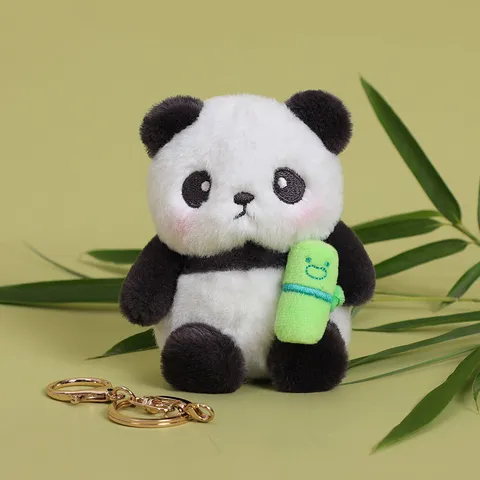 Cute Panda Plush Toy Keychain Stuffed Animal Bag Pendant Kawaii Panda Doll Soft Toy Birthday Gift For Kids