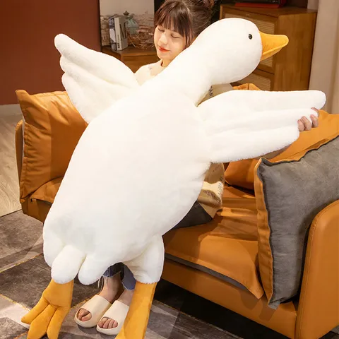 Peluche Oca Gigante Carino Morbido Animale Imbottito Cuscino Cigno Letto Sonno Bambola Kawaii Decorazione Casa Regalo per Bambini