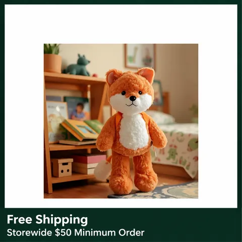 Plush Fox Rabbit Dog Doll Stuffed Animal Toy Cute Cartoon Bread Hamburger Rabbit Pillow Soft Bed Sleeping Companion Kids Gift