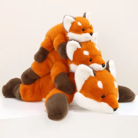 Carino Volpe di Peluche Animale Stuffed Giocattolo Morbido Soffice Cuscino Abbraccio Cartoon Animale Bambola Bambini Compagno Decorazione Stanza Regalo