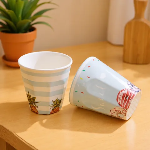 Melamine Creative Nine-Corner Water Cup Japanese Style Minimalist Tea Coffee Cup Marble Pattern Plastic Drinkware Mug
