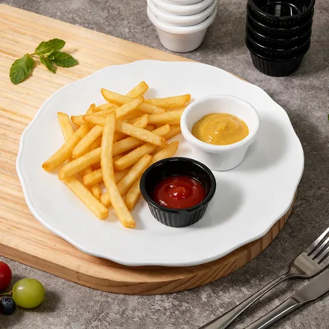 Melamine Sauce Cup Round Condiment Bowl Small Dipping Dish For Tomato Salad Commercial Household Kitchen Tableware