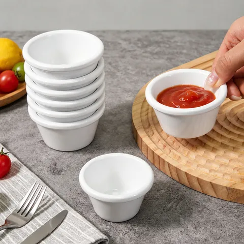 Melamine Sauce Cup Round Condiment Bowl Small Dipping Dish For Tomato Salad Commercial Household Kitchen Tableware