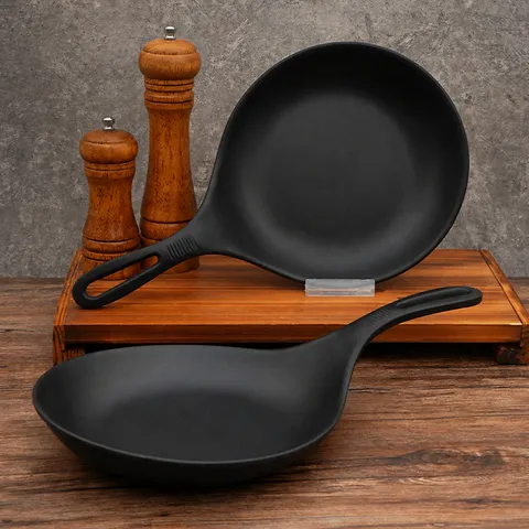 Assiette à Pizza en Mélamine Avec Poignée Plateau de Service Noir Vaisselle en Imitation Porcelaine Pour Restaurant Cuisine Table à Manger