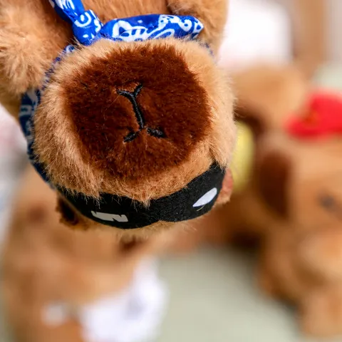 Carino Capibara Giocattolo di Peluche Bambola Animale Imbottito Ciondolo Borsa Morbido Cartone Animato Regalo per Bambini