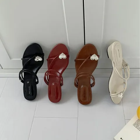 Women's French Style Block High Heel Sandals Elegant Strappy Rhinestone Sandals Summer Dress Shoes
