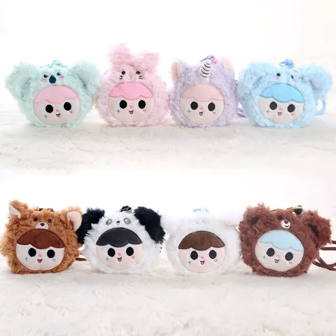 Carino Elfo Peluche Bambola Portamonete Portachiavi Ciondolo Borsa Animale Peluche Giocattolo Ornamento Sospeso Regalo