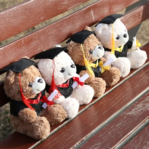 Absolventen Teddybär Plüschtier Doktor Bär Plüschtier Puppe Mit Doktorhut Und Rolle Für Studenten Abschlussgeschenk