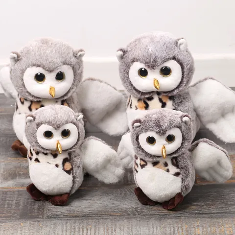 Simpatico Peluche Gufo Animale in Peluche Morbido Cuscino di Simulazione Decorazione per la Casa Regalo di Compleanno Per Bambini e Bambine