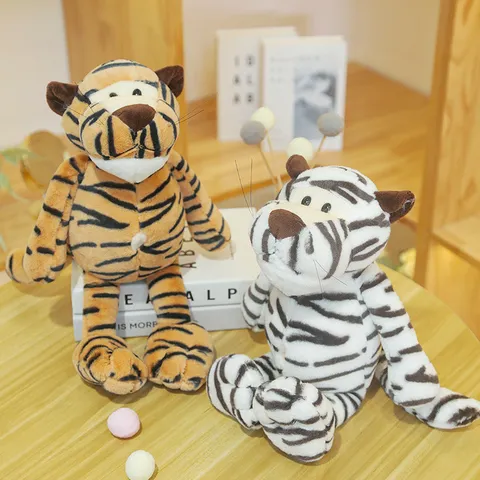 Süßer Gestreifter Tiger Plüschtier Kuscheltier Weiches Kissen Puppe Geschenk