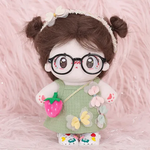 Set Carino di Abiti per Bambole in Cotone Gonna Felpa con Cappuccio Maglione Lavorato a Maglia Accessori Parrucca per Bambole di Peluche