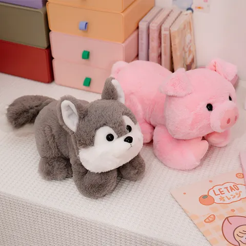 Niedliches Tier Plüschtier Weiche Gestopfte Puppe Cartoon Tiger Affe Schwein Welpe Ente Kissen Begleiter Geschenk