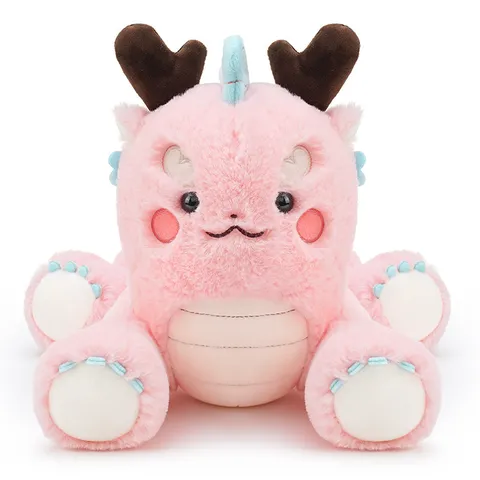 Peluche Giocattolo Mascotte Drago Simpatica Bambola Animale Impagliato Anno del Drago Morbido Cuscino Decorazione Casa Regalo Compleanno Bambini