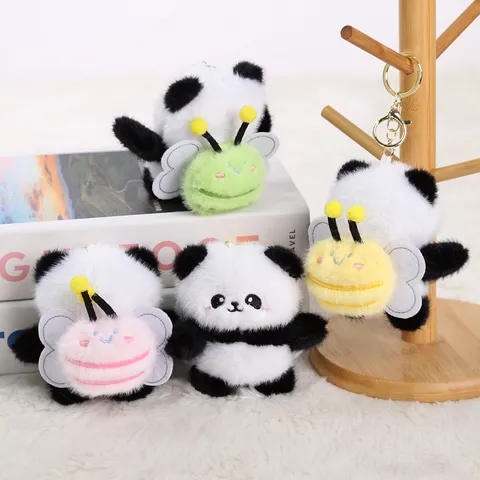 Simpatico Panda Ape Peluche Pendente Peluche Bambola Morbido Cartone Animato Borsa Fascino Portachiavi Accessori Regalo