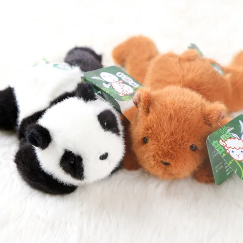 Carino Giocattolo di Peluche di Animale di Dimensioni di Palmo Morbido Bambola Imbottita Sdraiata Giocattolo Compagno Antistress Decorazione