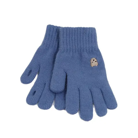 Damen Winter Warm Gestrickte Handschuhe Süß Bär Stickerei Touchscreen Geteilte Finger Fäustlinge Tägliches Kaltes Wetter Thermo Zubehör