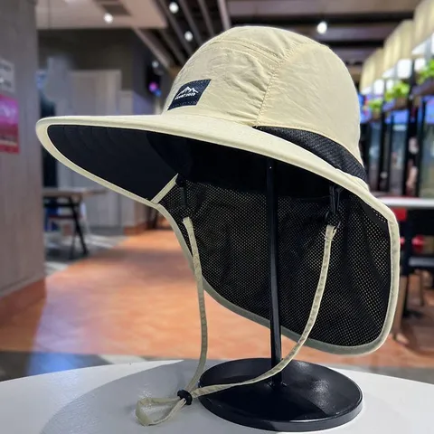 Unisex Outdoor Sun Protection Bucket Hat Wide Brim Hiking Fishing Cap