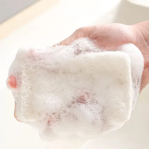 Wood Pulp Sponge Kitchen Dishwashing Sponge Thickened Scrub Pad Household Cleaning Sponge Block For Dish Pot Tableware