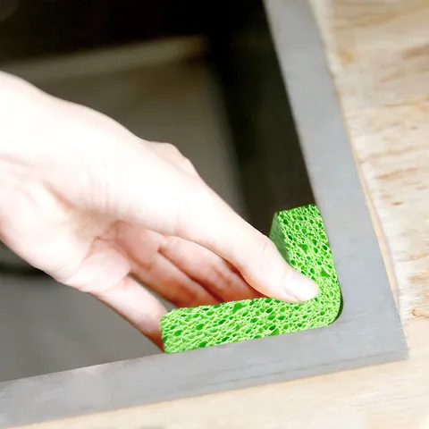 Compressed Wood Pulp Sponge Kitchen Cleaning Wipe Household Absorbent Dishwashing Sponge Scrub Pad