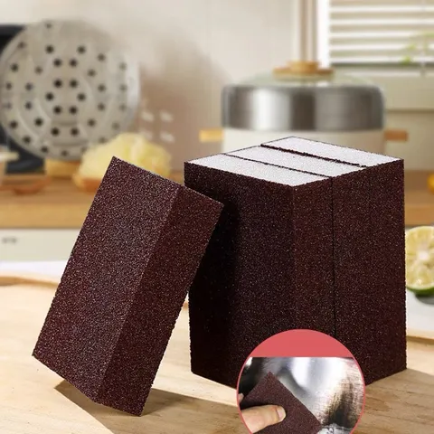 Household Emery Sponge Eraser Heavy Duty Scouring Pad For Kitchen Pot Pan Cleaning Multipurpose Household Cleaning Tool
