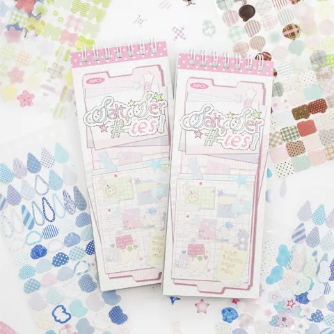 Korean Ins Style Twilight Die Cut Sticker Book Shallow Sugar Broken Dream Collection PET Decorative Stickers For DIY Scrapbooking Journaling Student Hand Account