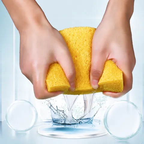 Thickened Absorbent Wood Pulp Sponge Kitchen Cleaning Sponge Square Scouring Pad For Stove Microwave Dishwashing