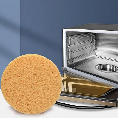 Thickened Absorbent Wood Pulp Sponge Kitchen Cleaning Sponge Square Scouring Pad For Stove Microwave Dishwashing
