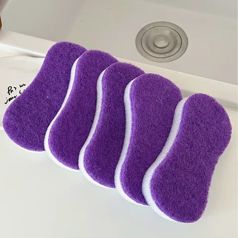 Double Sided Cleaning Sponge 8 Shape Dishwashing Sponge Scouring Pad Kitchen Tool