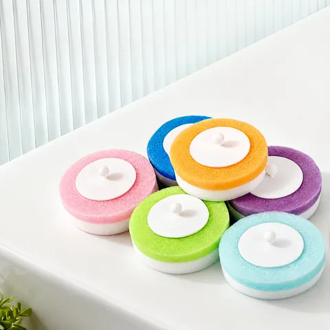 Disposable Toilet Brush Replacement Sponge Heads Multi-Color Bathroom Cleaning Sponge Refills Household Cleaning Tool