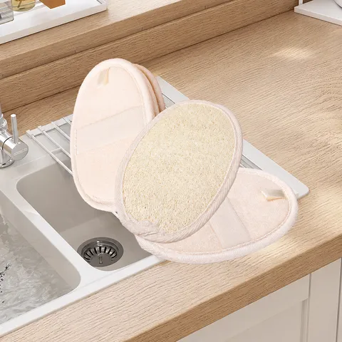 Natural Loofah Dish Scrubber Plant Fiber Kitchen Cleaning Pot Washing Rag