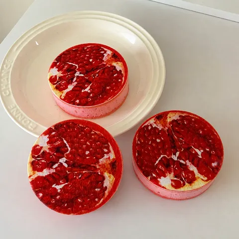 Compressed Wood Pulp Sponge Dishwashing Cloth Cute Fruit Floral Pattern Kitchen Cleaning Sponge Absorbent Dish Scrub Sponge