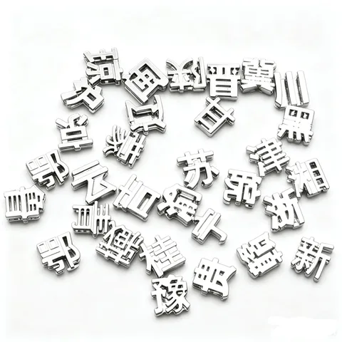 Zinc Alloy Chinese Province Characters Keychain Charms DIY Car License Plate Number Metal Pendants Jewelry Making Supplies Findings For Keychain Handcraft