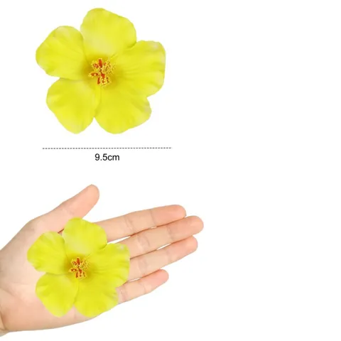 Fermaglio per Capelli con Fiore Artificiale di Ibisco Hawaiiano in Tessuto per Festa in Spiaggia Tropicale Forcina per Capelli Vacanza Estiva Accessori per Donne