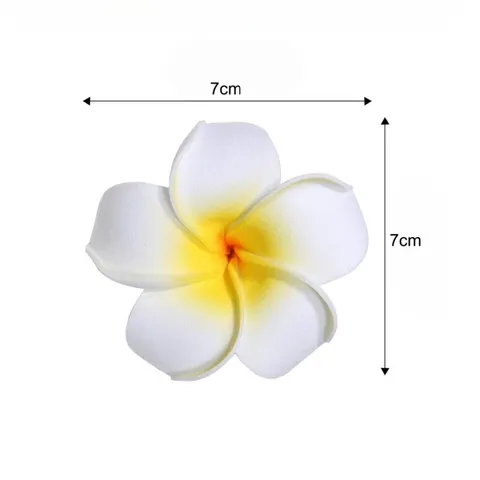 Festa in Spiaggia Hawaiiana Frangipani Artificiale Fermaglio per Capelli Dolce Sfumatura Multicolore Plumeria Pinza a Coccodrillo per Donna Accessorio
