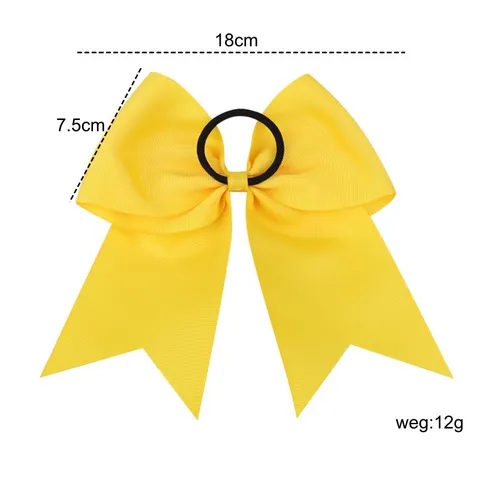 Large Cheerleader Bow Hair Ties Two Tone Grosgrain Ribbon Bowknot Hair Elastics Swallowtail Hair Rope For Kids Girls Women
