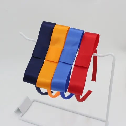 Sweet Satin Ribbon Large Bow Headband Solid Color Hair Hoop Elegant Hair Accessories For Children Girls Daily Party Gift
